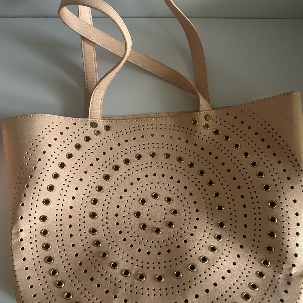 Chic Perforated Pink Tote Bag